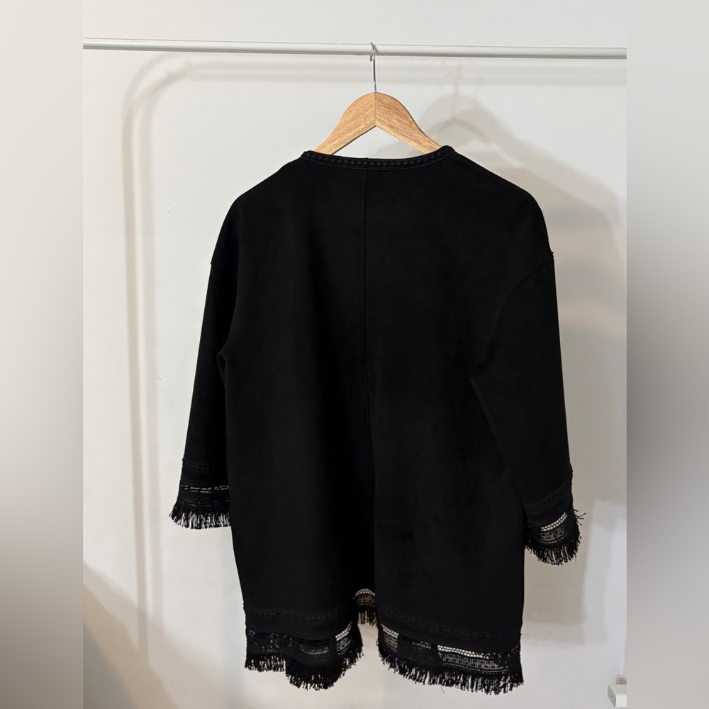 Zara Elegant Black Open-Front Jacket - Picture 2 of 4
